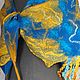 Заказать Валяный комплект "Яркая бирюза"(шапка, бактус, варежки). АКСЕССУАРЫ  ИЗ  ВОЙЛОКА  И ТКАНИ. Ярмарка Мастеров. . Комплекты головных уборов Фото №3