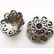 Bead caps flower antique silver (fits 14.0 mm beads) 12mm x 12mm
