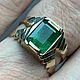 Men's Gold Ring with Emerald (4,12 ct) Handmade Ring. Rings. Bauroom - vedic jewelry & gemstones (bauroom). My Livemaster. Фото №6