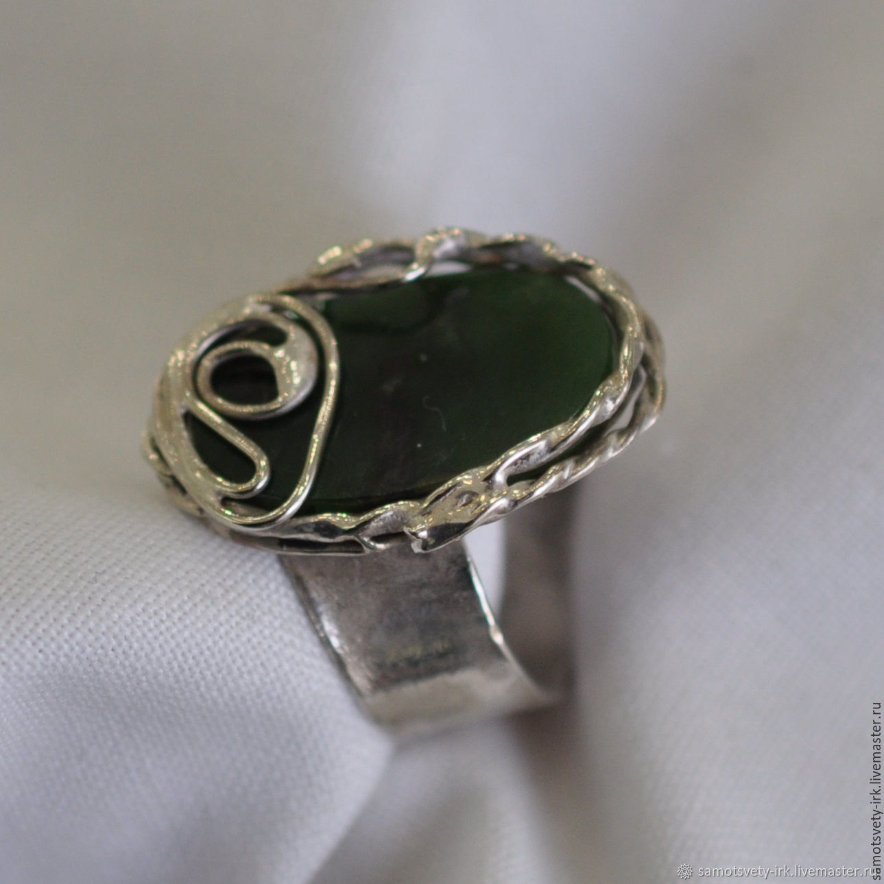 Copyright ring with jade, Rings, Irkutsk,  Фото №1
