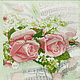 16pcs napkins for decoupage Roses on sheet music print, Napkins for decoupage, Moscow,  Фото №1