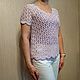 Ажурная кофточка "Сиреневая". Туники. Мастерская K. WooD_KnitweaR. Интернет-магазин Ярмарка Мастеров.  Фото №2