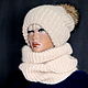 Шапка "Виктория" № 5 ( шапка вяз, шапка женская). Шапки. Ирина(shvilinka.knit). Ярмарка Мастеров.  Фото №15