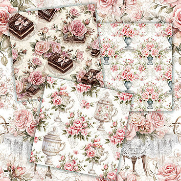 Papers for Decoupage_20 бесшовных паттернов. Марина Морская. Иллюстрации и рисунки ручной работы - Ярмарка Мастеров Иллюстрации и рисунки ручной работы. Ярмарка Мастеров - ручная работа Papers for Decoupage_20 бесшовных паттернов. Handmade.