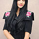 Black suit with cross stitch 'scarlet rose' embroidered suit. Suits. KVITKA. Online shopping on My Livemaster.  Фото №2