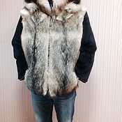 Одежда handmade. Livemaster - original item Men`s jacket made of coyote with sleeves of beaver. Handmade.