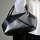 Bag made of genuine leather deep black art. Four hundred ninety, Valise, Moscow,  Фото №1