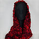 Burgundy knitted scarf, stole. Wraps. NLadoga. My Livemaster. Фото №6