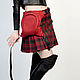 Leather hip bag red matte, Waist Bag, Pushkino,  Фото №1