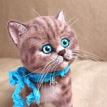 Куклы и игрушки ручной работы. Ярмарка Мастеров - ручная работа Котенок кот из шерсти/ Войлочная игрушка/. Handmade.
