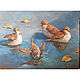 Oil Painting Sparrows. Painting with birds, Pictures, Zhukovsky,  Фото №1