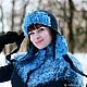 Шапка-ушанка "Альпы". Шапка-ушанка. Дизайнерский эксклюзив от Ирины Федотовой.. Ярмарка Мастеров.  Фото №6
