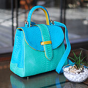 Elegant Python leather handbag