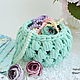 Knitted basket Marshmallow mint, Basket, Sosnovyj Bor,  Фото №1