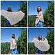 Order  openwork mohair shawl, light beige. KnitLaceDreams. Livemaster. . Shawls Фото №3