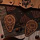 Подарочный набор серьги+браслет из кожи, Серьги классические, Рязань,  Фото №1