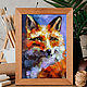 Painting with a fox 'Red Fox'. Oil on hardboard. Pictures. Lifia Art. Online shopping on My Livemaster.  Фото №2