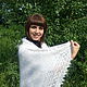 47 - the Orenburg downy shawl white crochet shawl,accessories. Shawls1. Nadegda , pukhovyy platok. My Livemaster. Фото №6