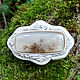 Pin brooch: landscape agate in white leather, Brooches, Moscow,  Фото №1