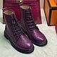 High-top boots, ostrich, purple, Boots, St. Petersburg,  Фото №1