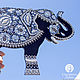 Elephant Gzhelka. Collectible elephant, cobalt gzhel. Panels. Vitreous Wood***Tatiana***. My Livemaster. Фото №5