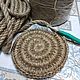 Agarraderas: soporte: Posavasos de yute bajo el agua. Potholders. Nadezhda Solly crochet. My Livemaster. Фото №4