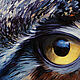 Painting 'Owl' oil on canvas D40 cm. Pictures. vestnikova. My Livemaster. Фото №4