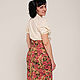 Pencil skirt in ROCKABILLY style 'Skulls and roses', Skirts, Moscow,  Фото №1