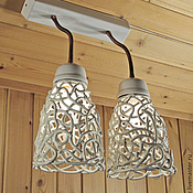 Для дома и интерьера handmade. Livemaster - original item Azhur and copper - wall/ceiling lamp. Handmade.
