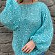 Женский джемпер с пайетками. Джемперы. SPITSA_shop. Интернет-магазин Ярмарка Мастеров.  Фото №2