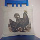 'Cock and Hen' decorative Pillow country, vintage. Pillow. botanica-m. My Livemaster. Фото №4