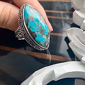 Украшения handmade. Livemaster - original item Blue Chrysocolla ring. Handmade.