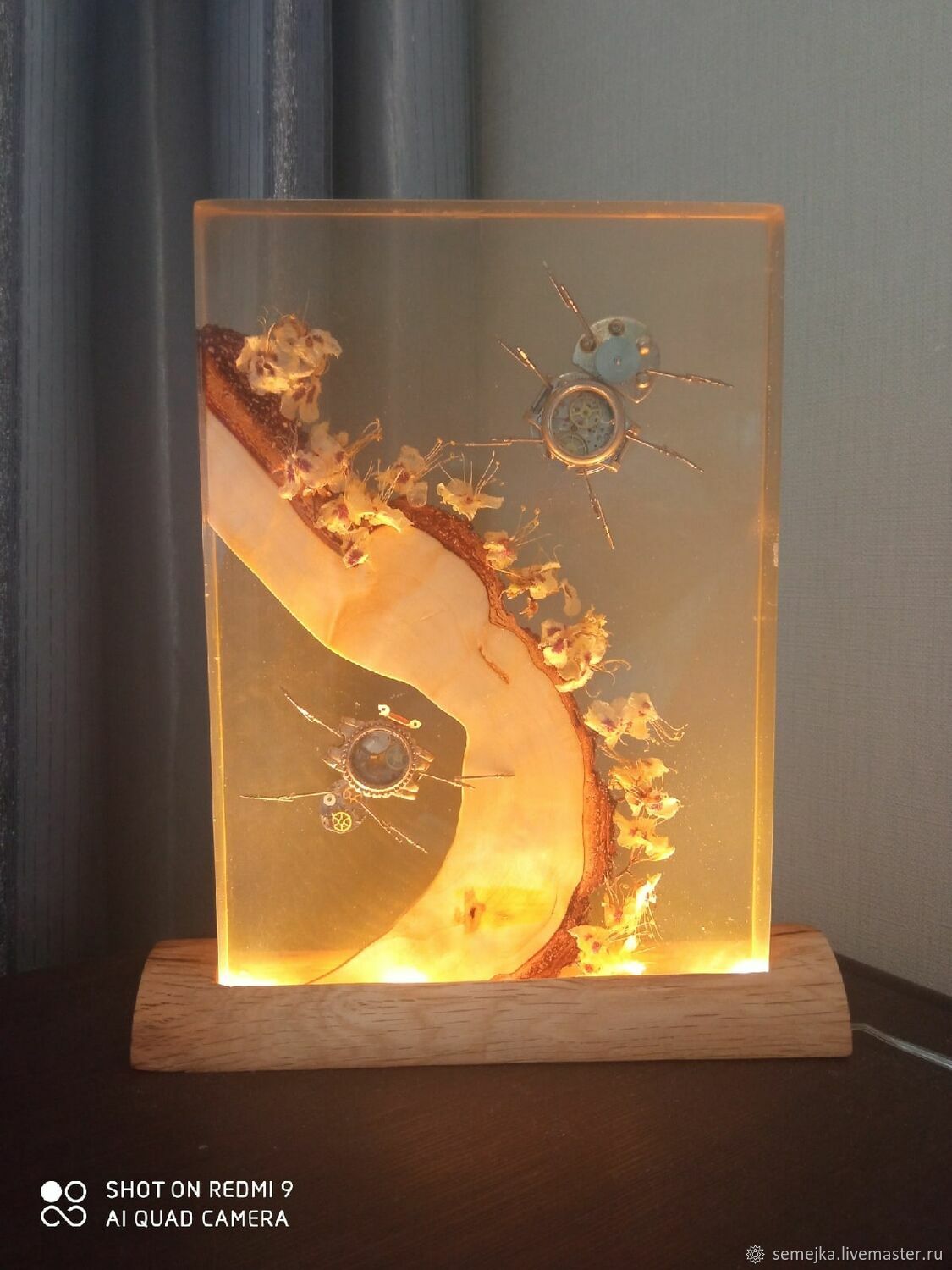 Ночник из эпоксидной смолы в стиле стимпанк в интернет-магазине Ярмарка ...