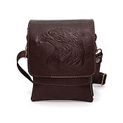 Сумки и аксессуары handmade. Livemaster - original item Men`s bag: Men`s Brown Leather Bag Sokolik Mod. S59c-722. Handmade.