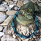 Жгут из японского бисера "Глубокое синее море..". Колье. BeadCrochet. Ярмарка Мастеров.  Фото №5