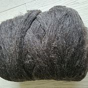 Материалы для творчества handmade. Livemaster - original item Sheep wool dark gray 1 kg. Handmade.