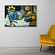 Картина "Спокойная жизнь с чайником и фруктами" 50х70 см. Картины. Интерьерные картины Poly Print Art. Ярмарка Мастеров.  Фото №5