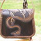 Women's leather handbag with furious dragon. Classic Bag. schwanzchen. My Livemaster. Фото №5