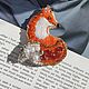 Брошь-булавка ручной работы "Лиса" "Лисичка". Брошь-булавка. Alice_accessories. Ярмарка Мастеров.  Фото №6