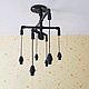 The chandelier in the Loft. Ceiling and pendant lights. Wood&Metal (PipeLife). Online shopping on My Livemaster.  Фото №2