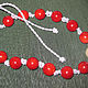 Necklace on a cord 'Red - White' Big balls 24mm. Necklace. Rimliana - the breath of the nature (Rimliana). My Livemaster. Фото №4