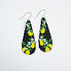 Lemon Beaded Earrings, Earrings, Ulan-Ude,  Фото №1