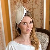 Аксессуары handmade. Livemaster - original item Nataly wedding hat with veil. Color milk. Handmade.