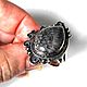 Кольцо с чёрным кораллом "Графические миниатюры". Кольца. Unique Silver (UniqueSilver). Интернет-магазин Ярмарка Мастеров.  Фото №2