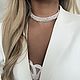 Трехрядное колье из натурального жемчуга. Колье. Clever-jewel-boutique. Интернет-магазин Ярмарка Мастеров.  Фото №2