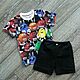  Set of t-shirts and shorts for the boy. T-shirts and tops. Bereg detstva. Liliya Bausova. Интернет-магазин Ярмарка Мастеров.  Фото №2