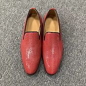 Обувь ручной работы handmade. Livemaster - original item Men`s loafers, made of genuine polished sea stingray leather.. Handmade.