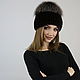 Шапка меховая Шоколад. Шапка зимняя из меха.Шапка женская, тёплая. Шапки. tais-fur (изделия из меха и кожи). Интернет-магазин Ярмарка Мастеров.  Фото №2