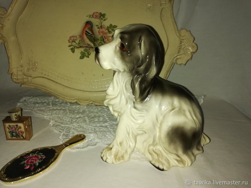 Винтаж: *Спаниэль - статуэтка, собака, фарфоровая, винтажная, Предметы интерьера винтажные, Вена,  Фото №1