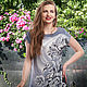 Copy of Silk Dress in Silver and Grey (Batic hand painted), Dresses, Moscow,  Фото №1